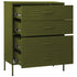 Lady Jillian -  Chest of Drawers Olive Green 80x35x101,5 cm Steel